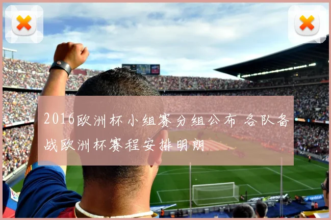 2016欧洲杯小组赛分组公布 各队备战欧洲杯赛程安排明朗
